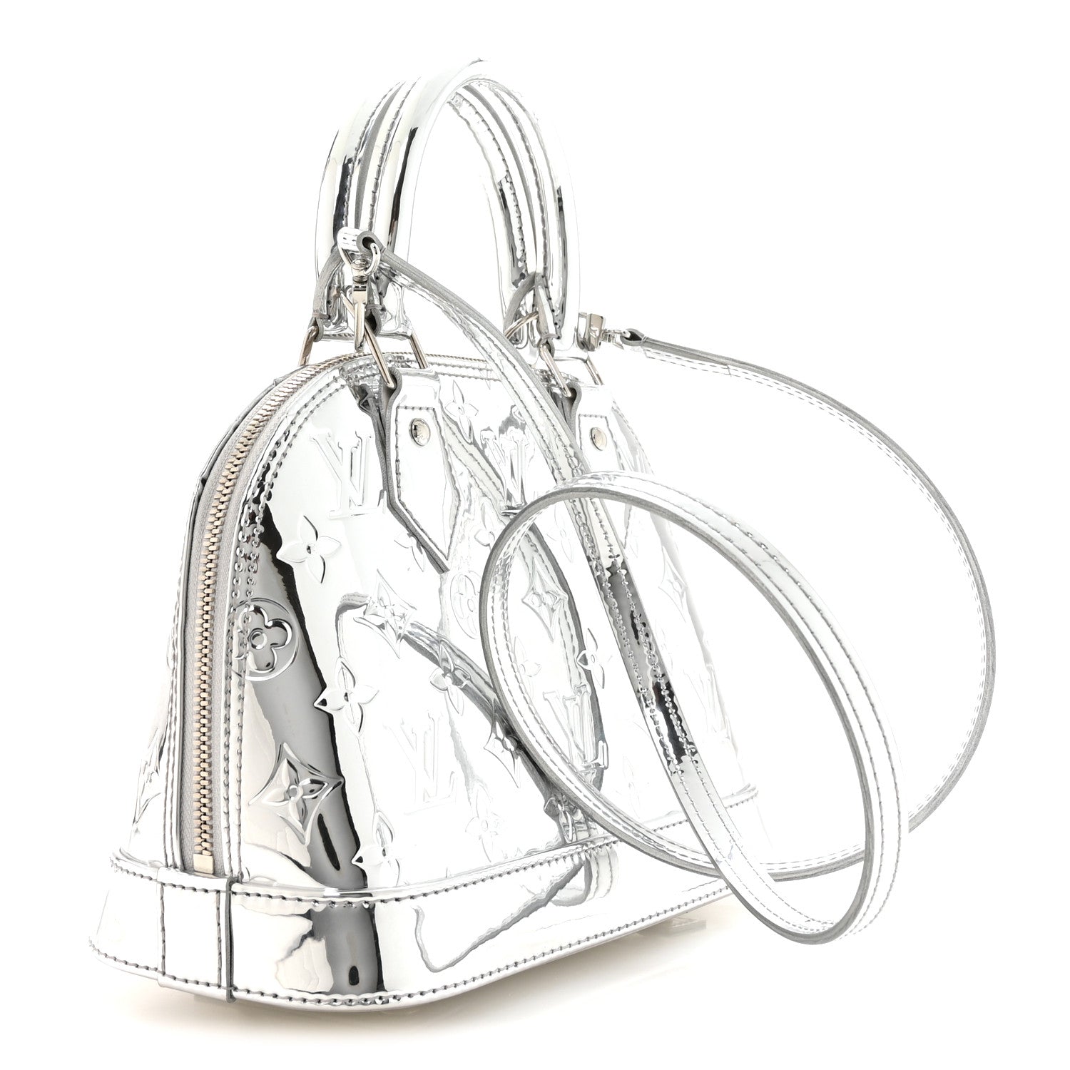 Louis Vuitton Monogram Miroir Alma BB Silver 2 of 9