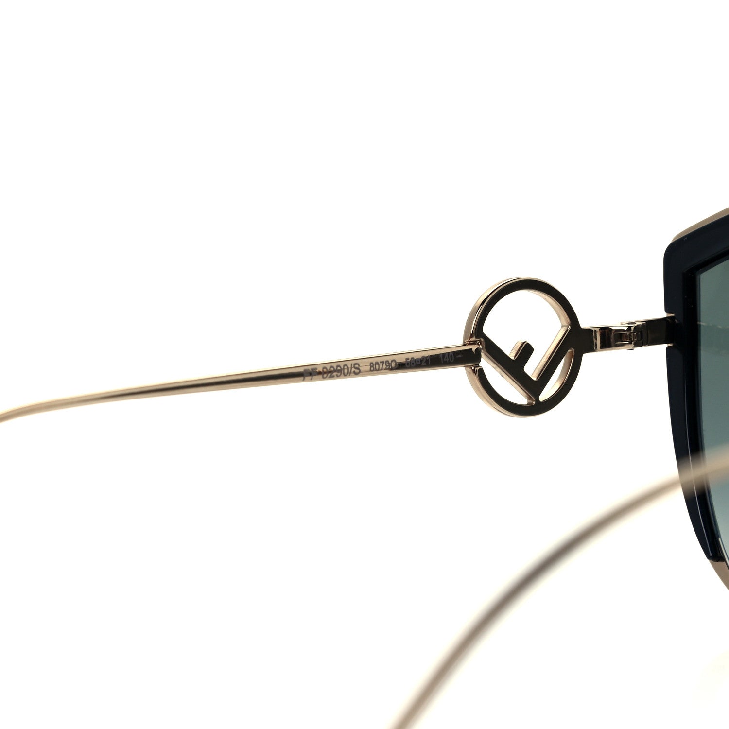 Fendi Metal Acetate F is Fendi Cat Eye Sunglasses FF 0290/S Gold 5 of 7