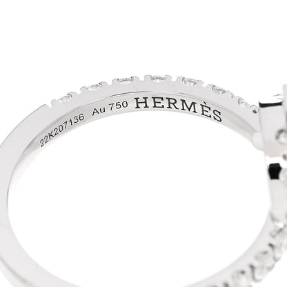 Hermes 18K White Gold Diamond Finesse Ring 53 6.25 5 of 6