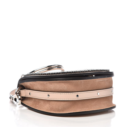 Chloe Calfskin Crystal Embellished Small Nile Bracelet Bag Cement Pink 4 of 9