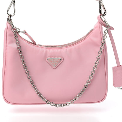 Prada Nylon Re-Edition 2005 Shoulder Bag Rosa 10 of 11
