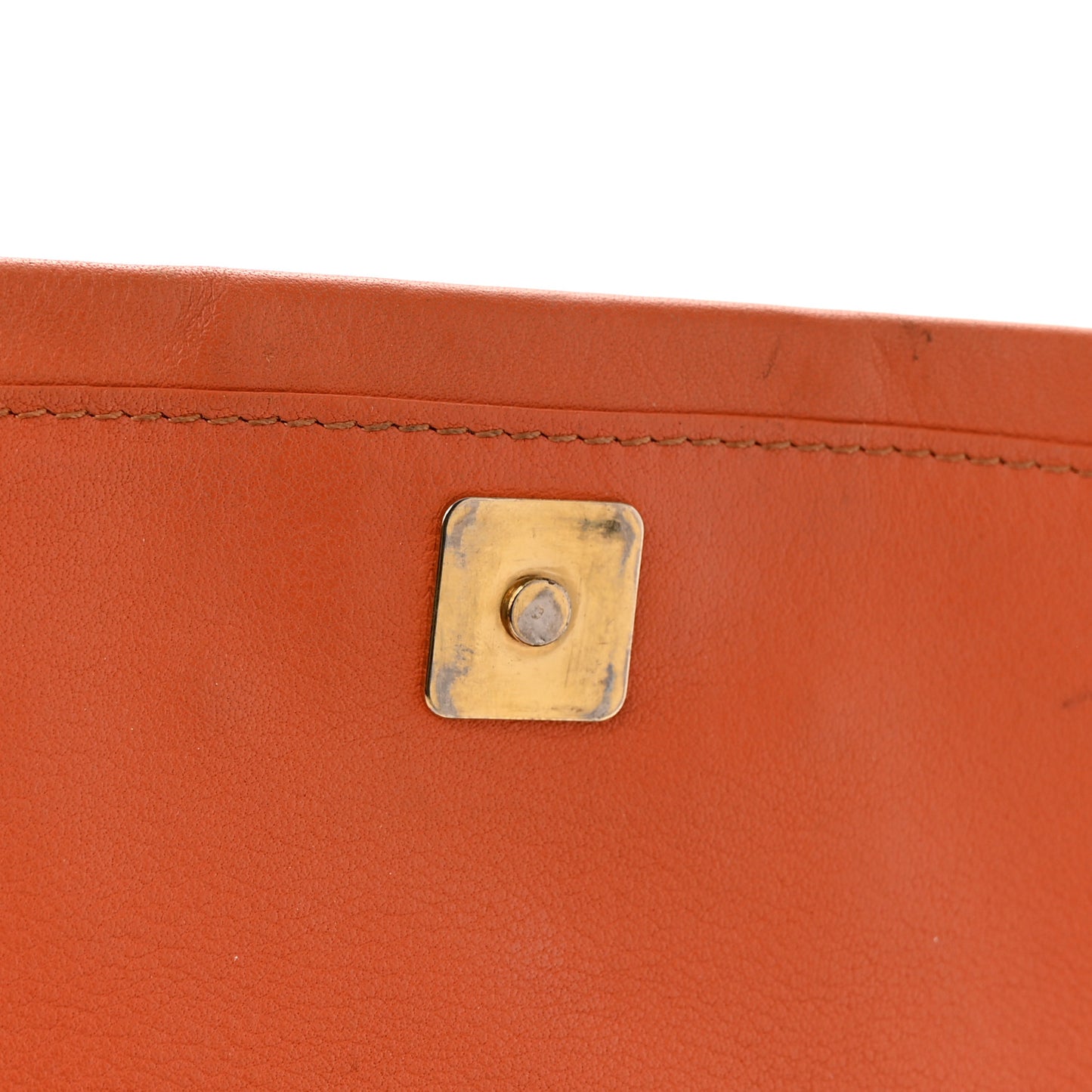 Vitello Flamingo Fendista Pouchette Crossbody Arancio