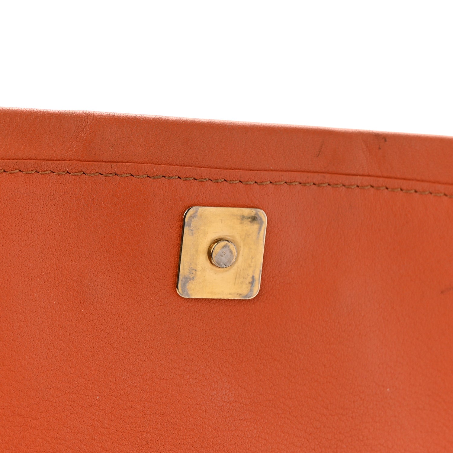 Fendi Vitello Flamingo Fendista Pouchette Crossbody Arancio 16 of 22