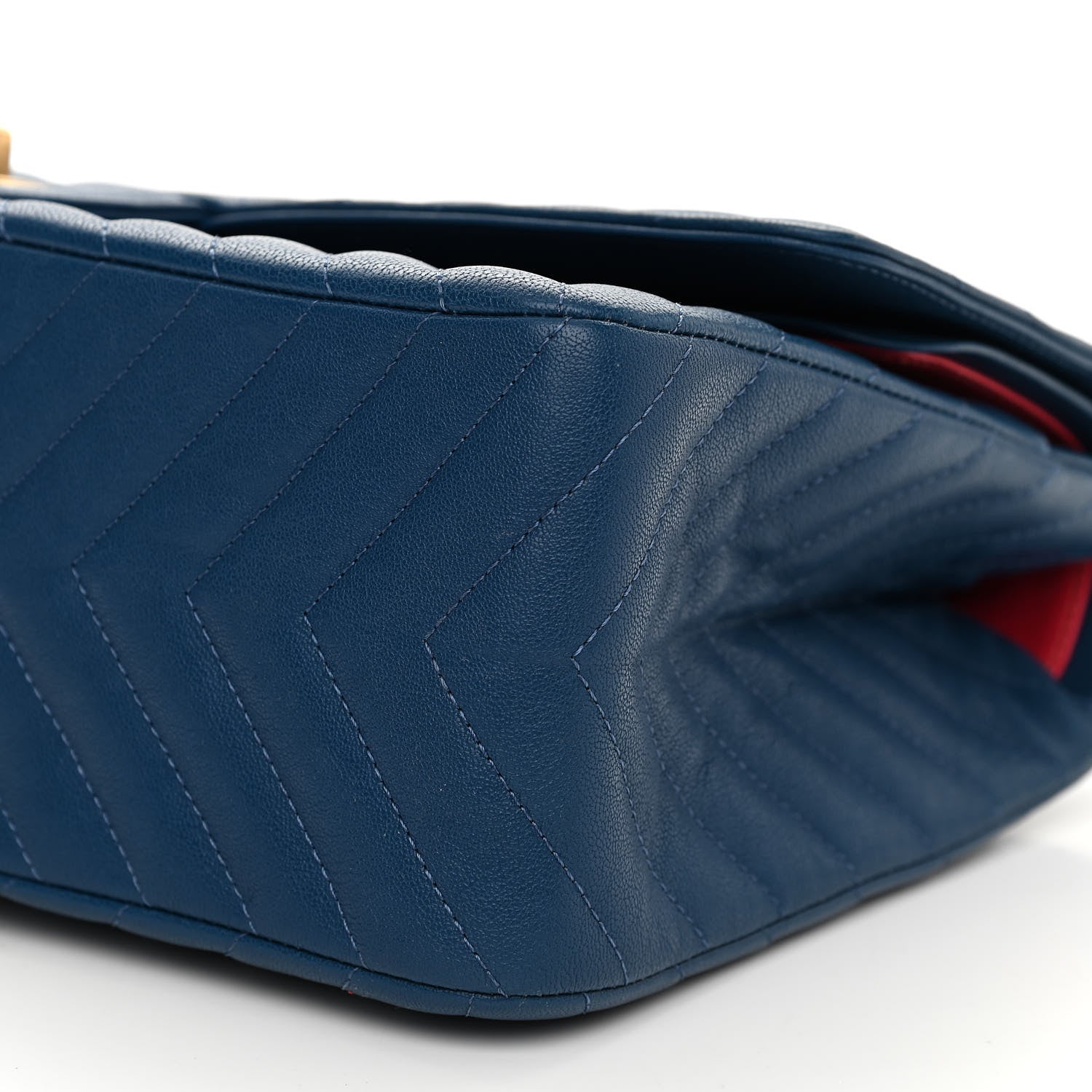 Chanel Sheepskin Chevron Quilted 2.55 Reissue 227 Flap Blue 9 of 9