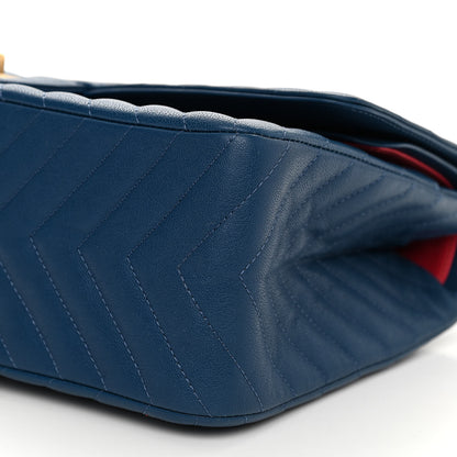 Chanel Sheepskin Chevron Quilted 2.55 Reissue 227 Flap Blue 9 of 9