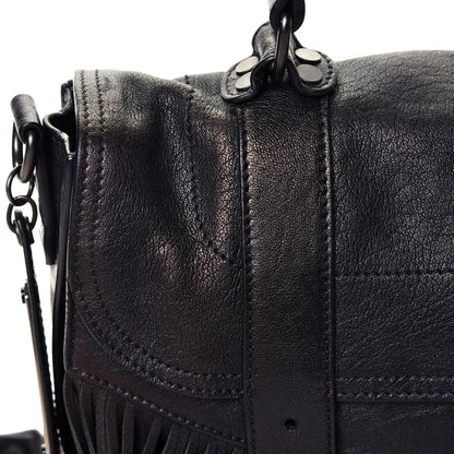Proenza Schouler Lambskin Fringe Medium PS1 Satchel Black 5 of 5
