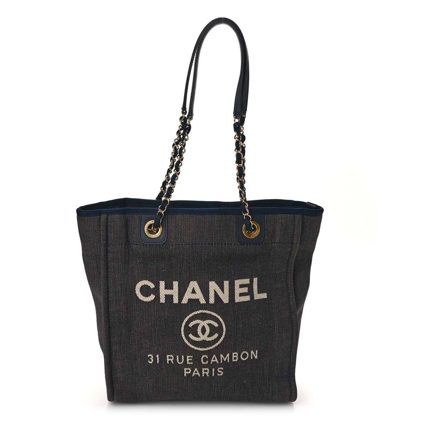 Canvas Mini Deauville Tote Denim Blue