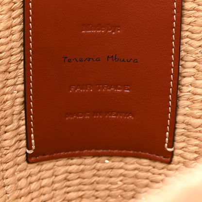 Chloe Raffia Large Woody Tote White 5 of 12