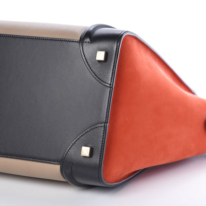 Celine Smooth Drummed Calfskin Suede Mini Tri-Color Luggage 6 of 9