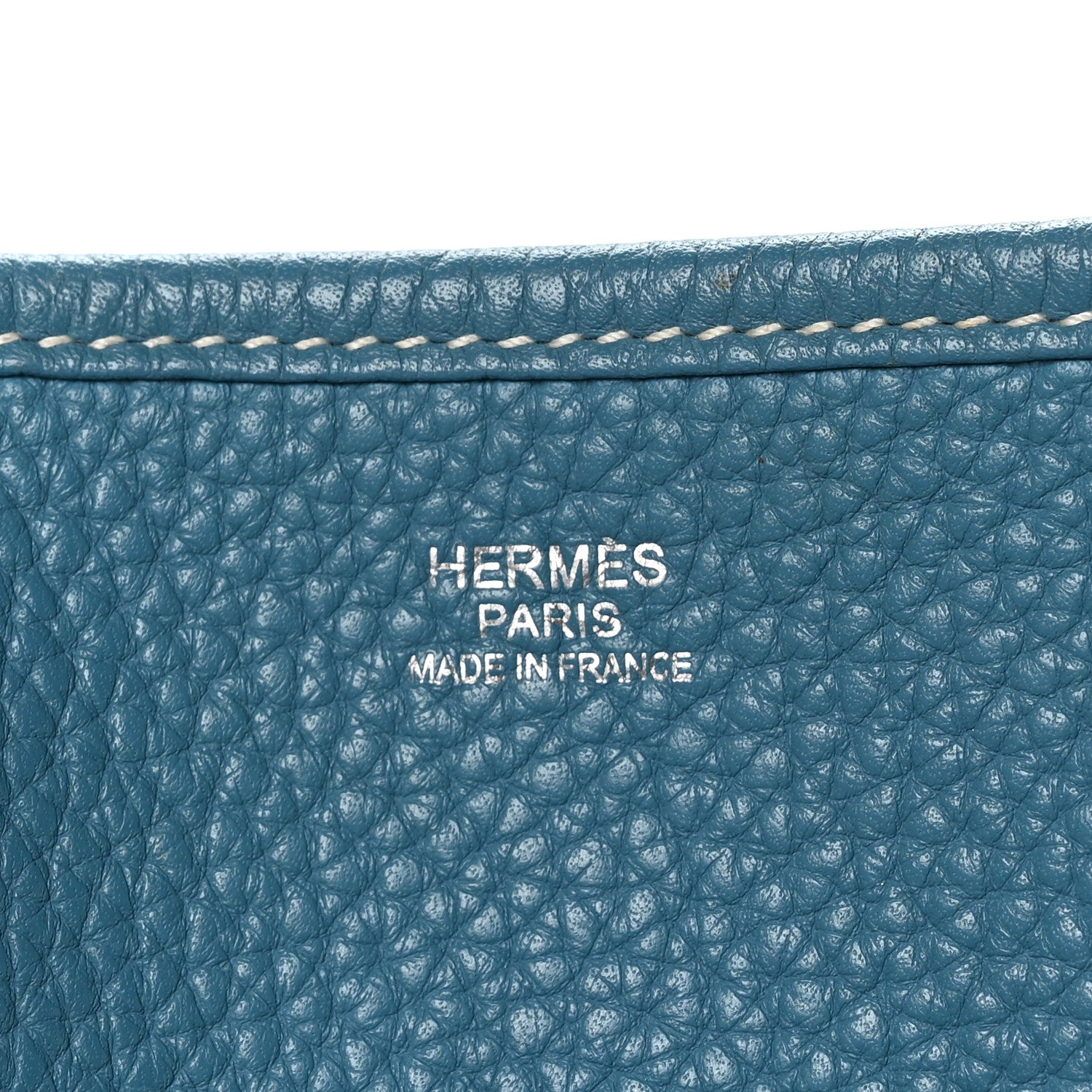 Hermes Taurillon Clemence Evelyne III PM Blue Jean 7 of 12