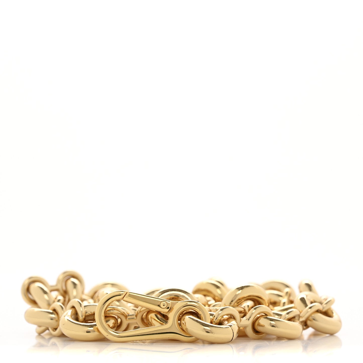 Brass Donut Chain Shoulder Strap Gold