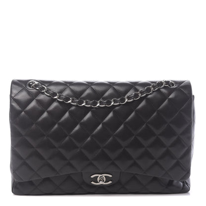 Chanel Lambskin Quilted Maxi Double Flap Black 1 of 15