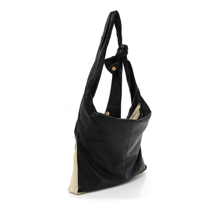 Chanel Lambskin Large Girl Bag Black Beige 3 of 15