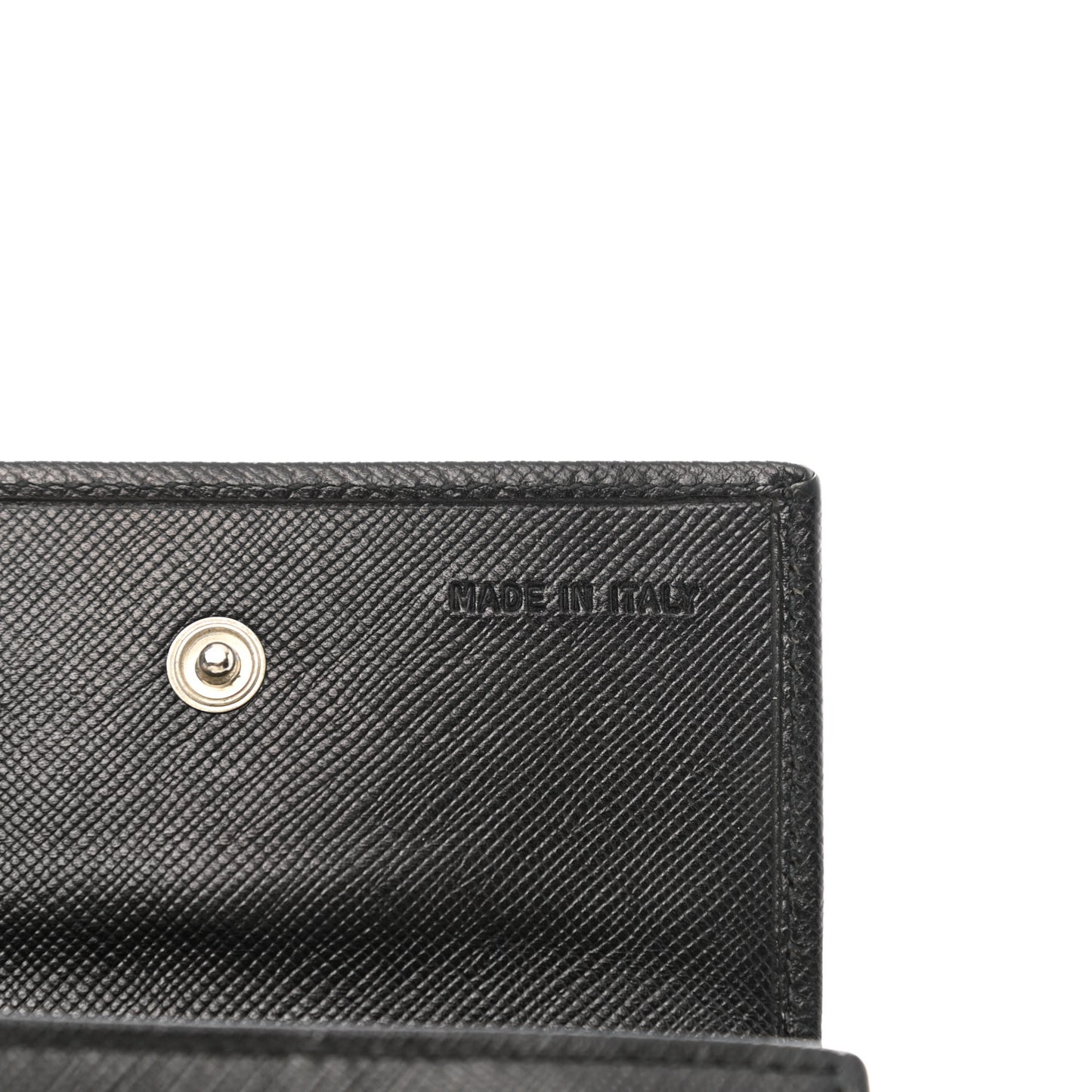 Saffiano Triangle Coin Purse Black