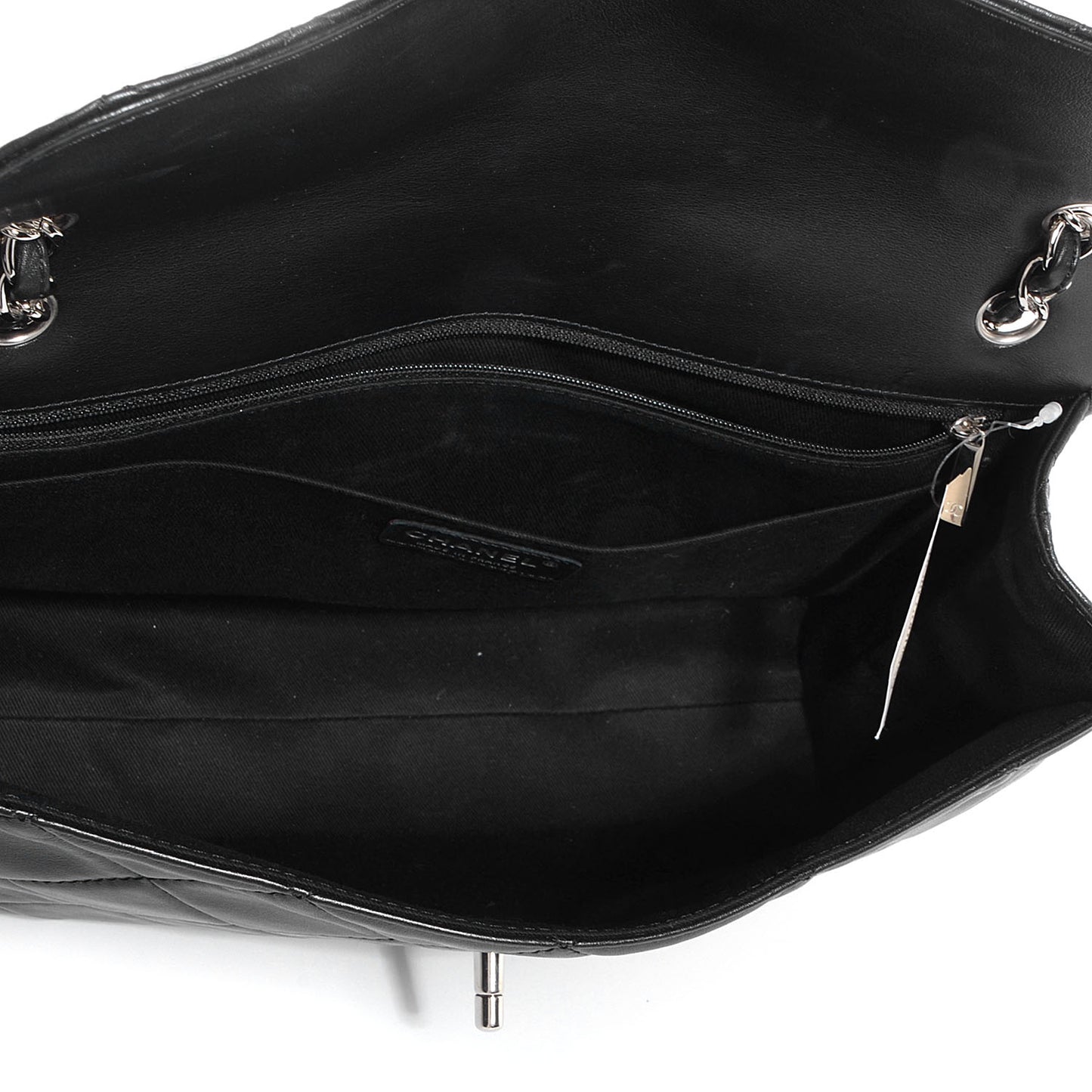 Calfskin Quilted In the Business Flap Bag Black
