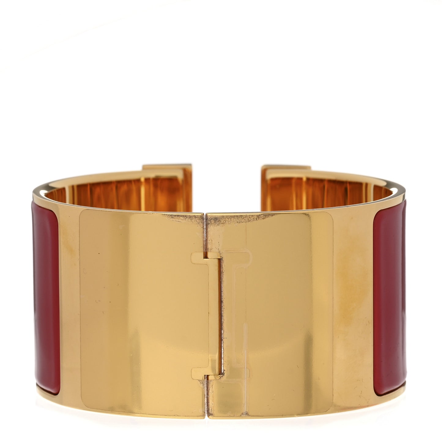 Enamel Extra Wide Clic Clac H Bracelet GM Red