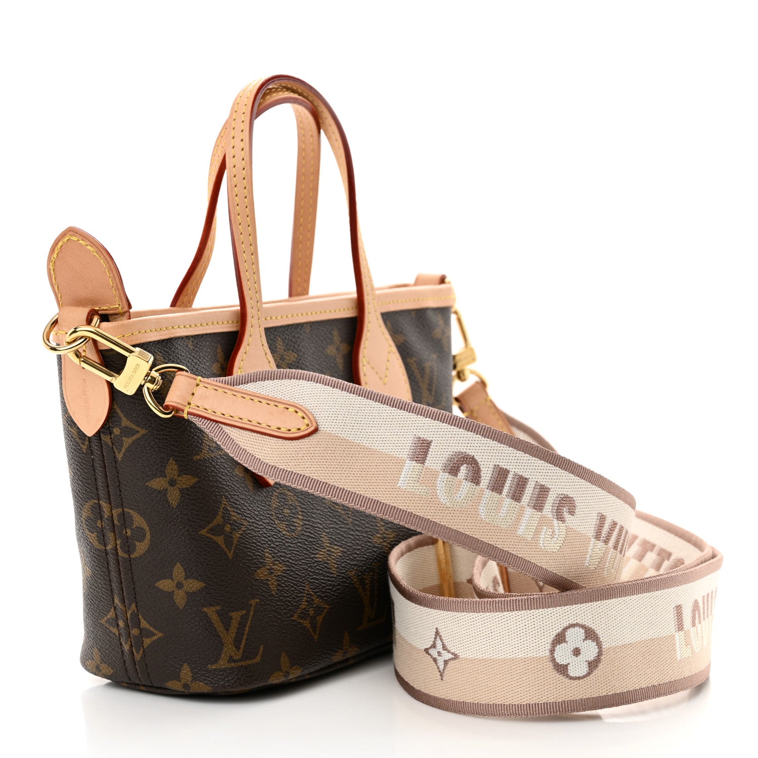 Louis Vuitton Monogram Neverfull BB Beige 4 of 12