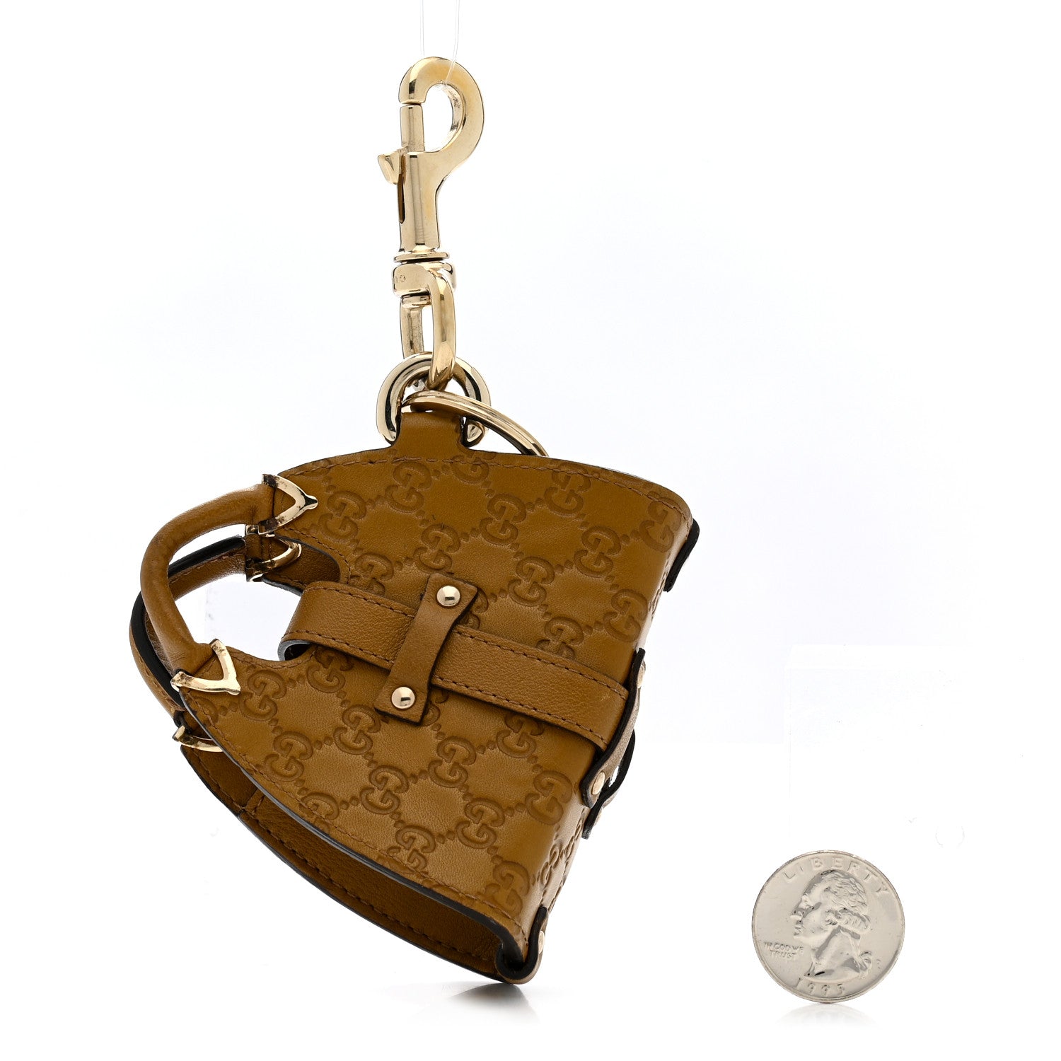 Gucci Guccissima Mini Jackie Bag Charm Brown 2 of 6