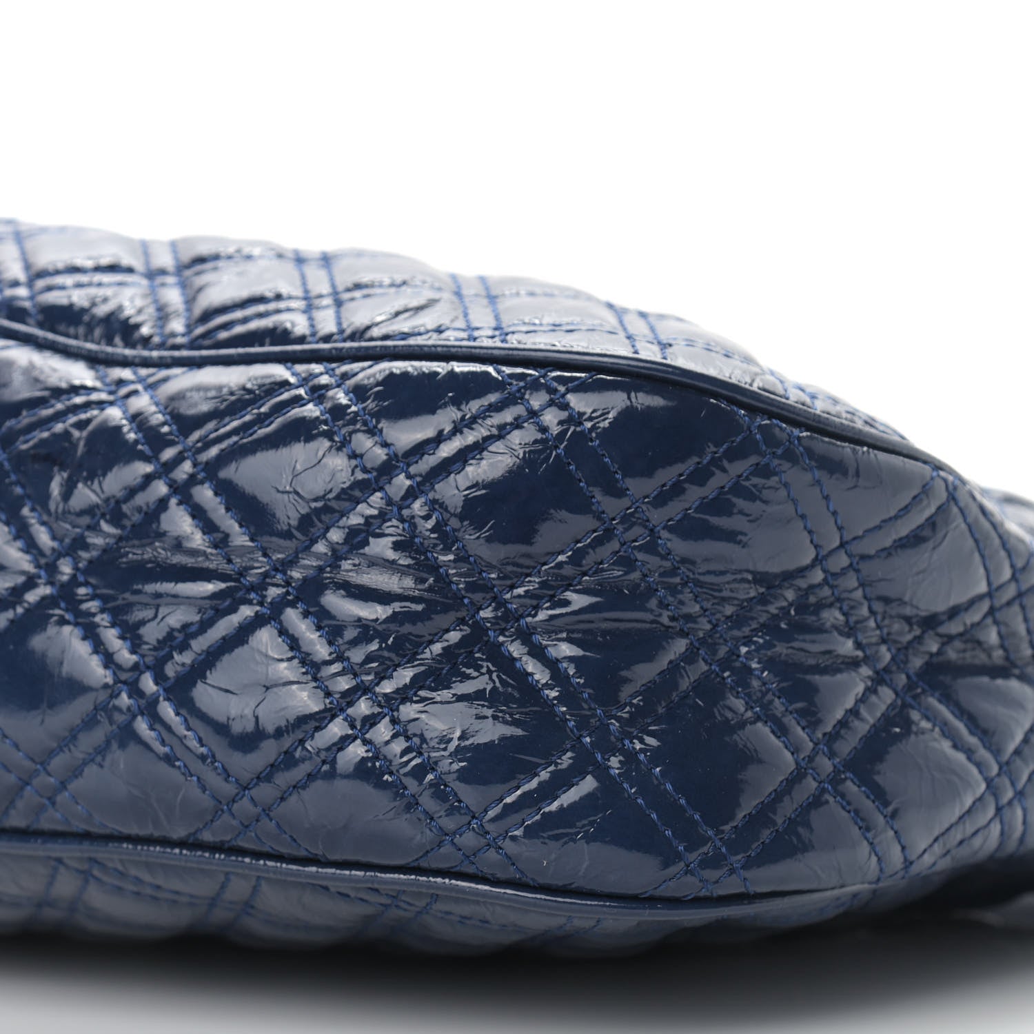 Marc Jacobs Patent Quilted Goatskin Ursula Hobo Midnight 11 of 12
