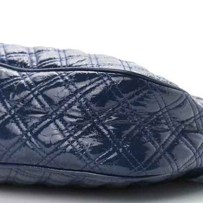 Marc Jacobs Patent Quilted Goatskin Ursula Hobo Midnight 11 of 12