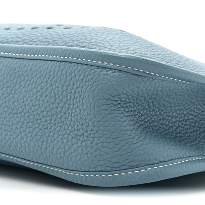 Hermes Taurillon Clemence Evelyne PM Blue Jean 7 of 10