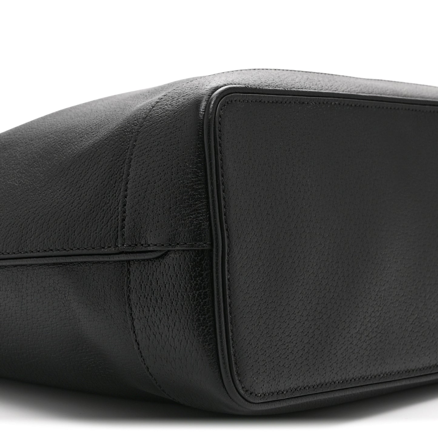Textured Dollar Calfskin Medium Ophidia Shoulder Tote Bag Black