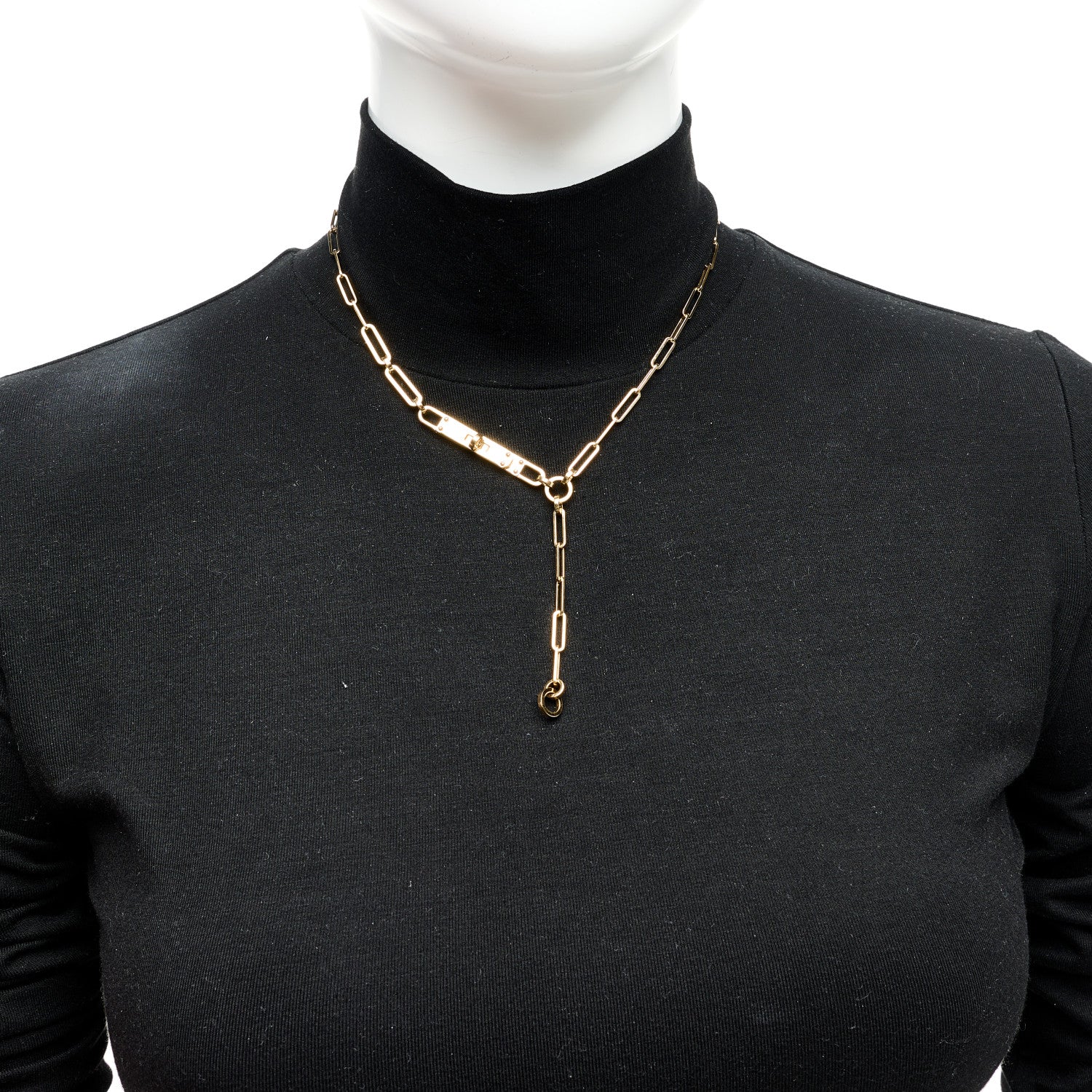 Hermes 18K Yellow Gold PM Kelly Chaine Lariat Necklace ST 5 of 5
