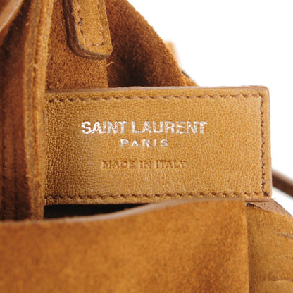 Saint Laurent Suede Fringe Flat Anita Crossbody Bag Camel 6 of 7