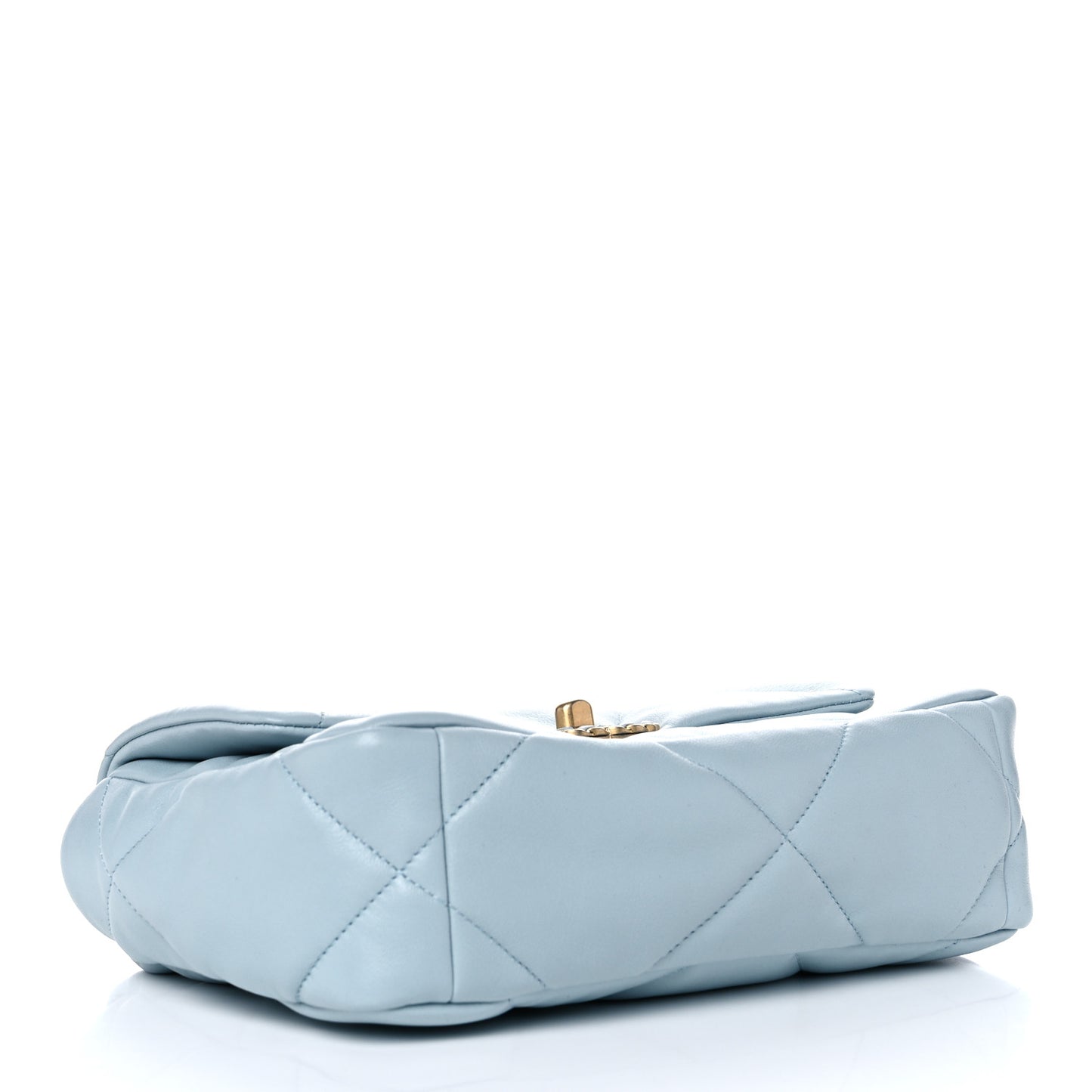 Lambskin Quilted Medium Chanel 19 Flap Light Blue