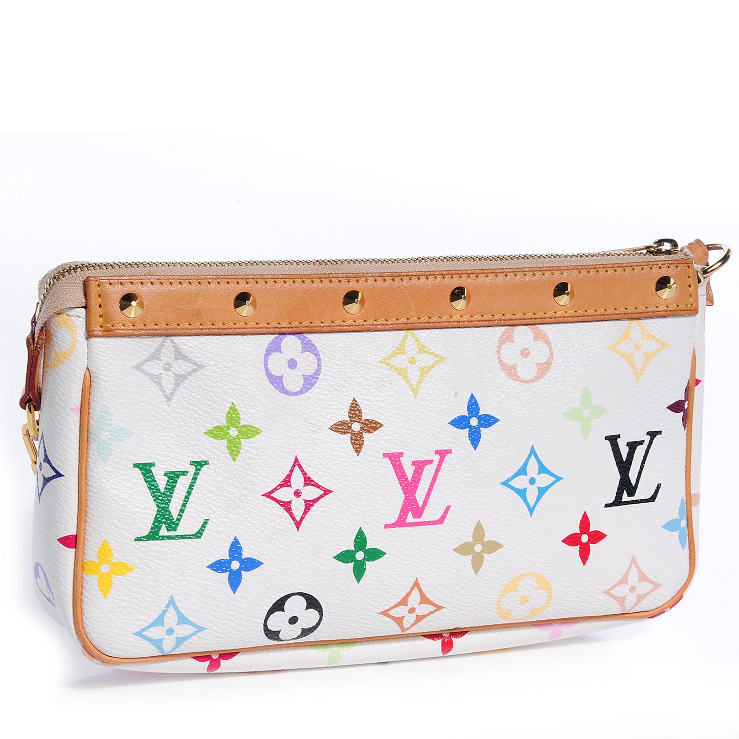 Monogram Multicolor Pochette Accessories White