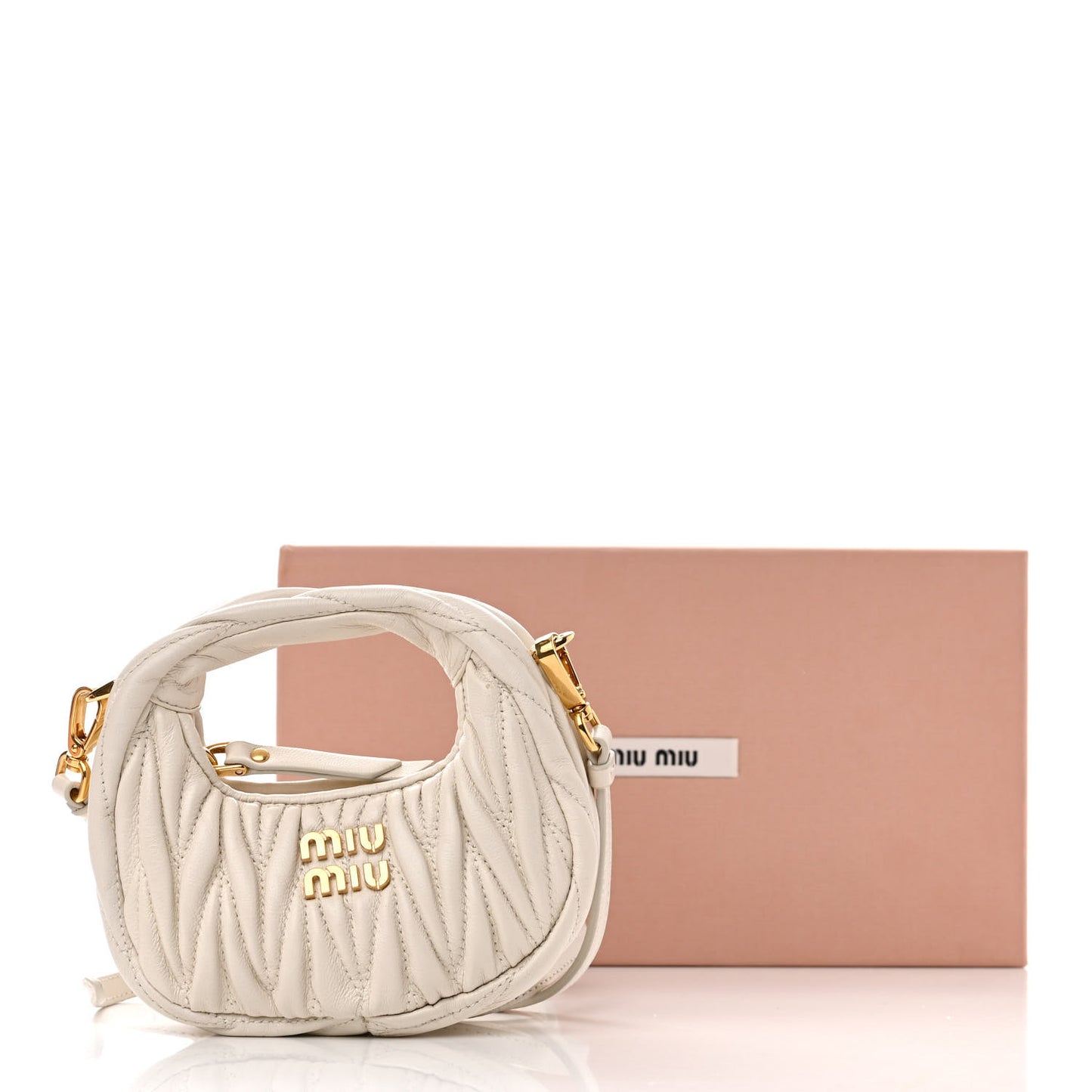 Nappa Matelasse Micro Wander Hobo White