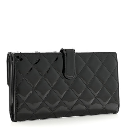 Chanel Patent Quilted Large Brilliant Flap Wallet Black 3 of 10