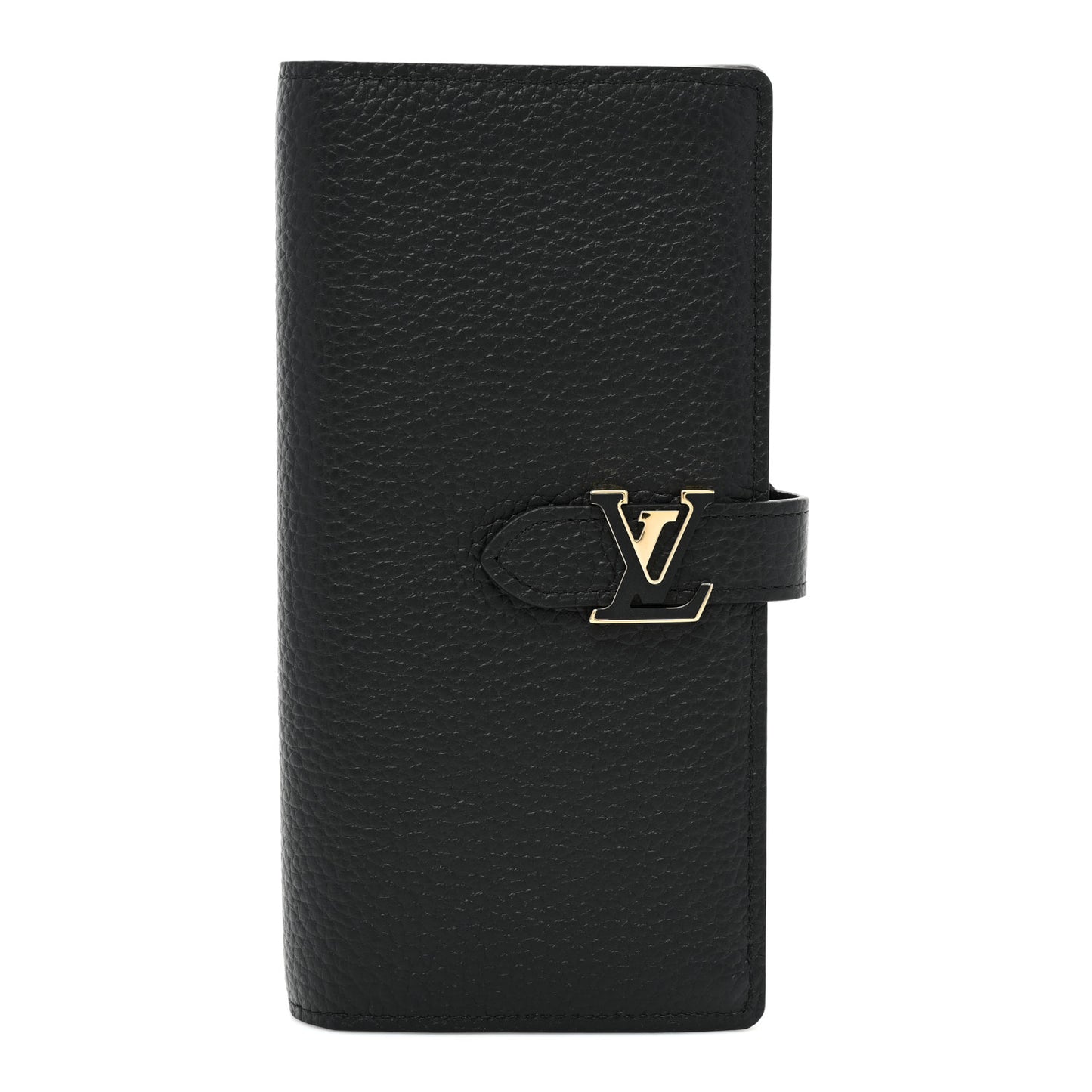 Taurillon LV Vertical Capucines Wallet Black Arizona