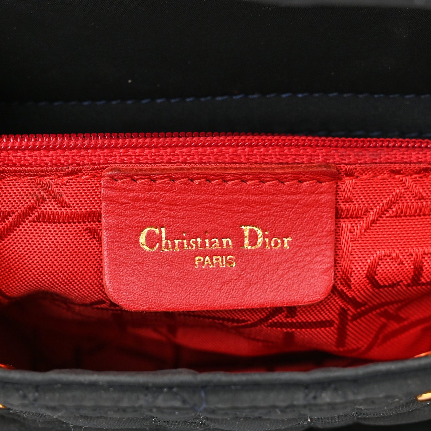 Nylon Cannage Mini Lady Dior Black