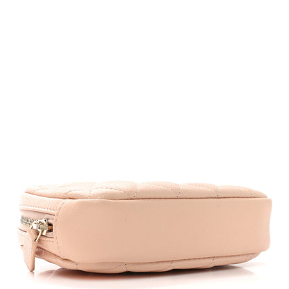 Chanel Caviar Quilted Small Curvy Pouch Cosmetic Case Light Beige 4 of 7