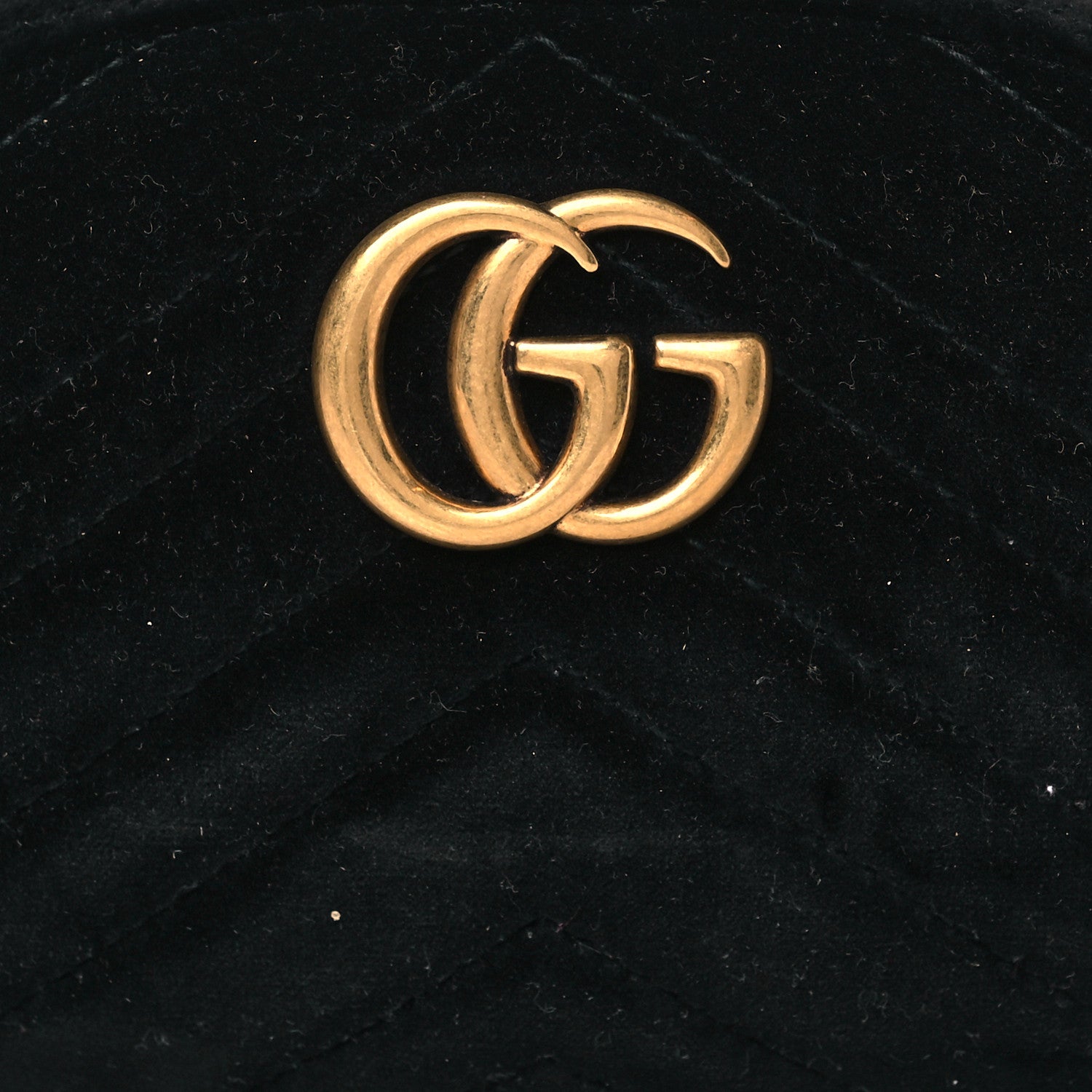Gucci Velvet Matelasse GG Marmont Belt Bag 95 38 Black 9 of 11