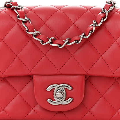 Chanel Lambskin Quilted Mini Square Flap Red 8 of 10