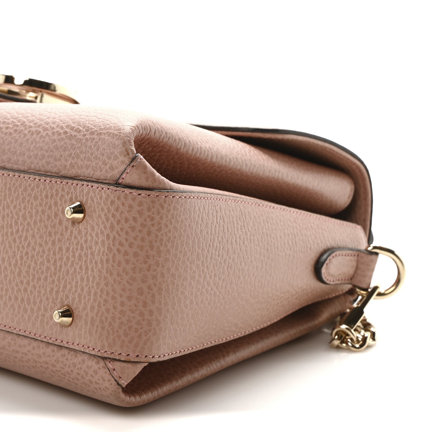 Gucci Dollar Calfskin Interlocking G Top Handle Shoulder Bag Soft Pink 10 of 10