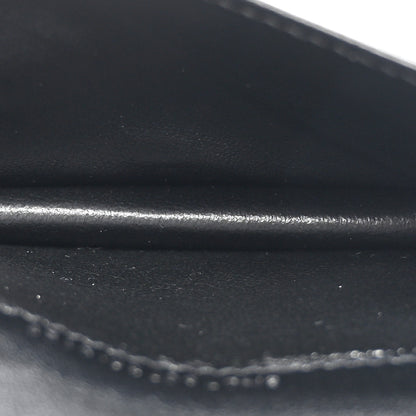 Saint Laurent Shiny Lambskin Logo Carre Zipped Card Case Black 5 of 7