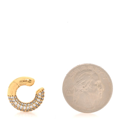 Fendi Metal Crystal Small Ear Cuff Gold 2 of 3