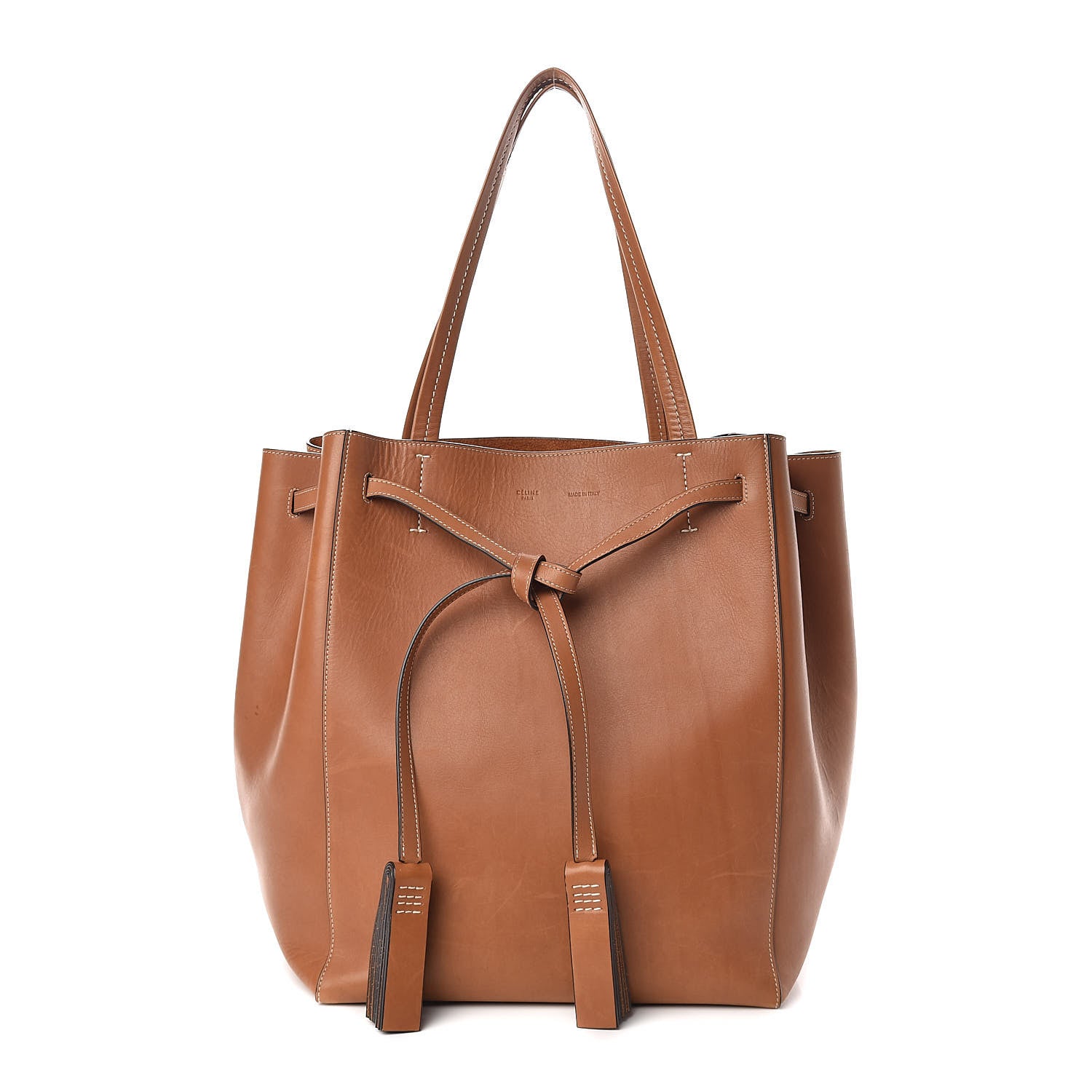 Celine Smooth Calfskin Medium Belt Cabas Phantom Brown 1 of 10