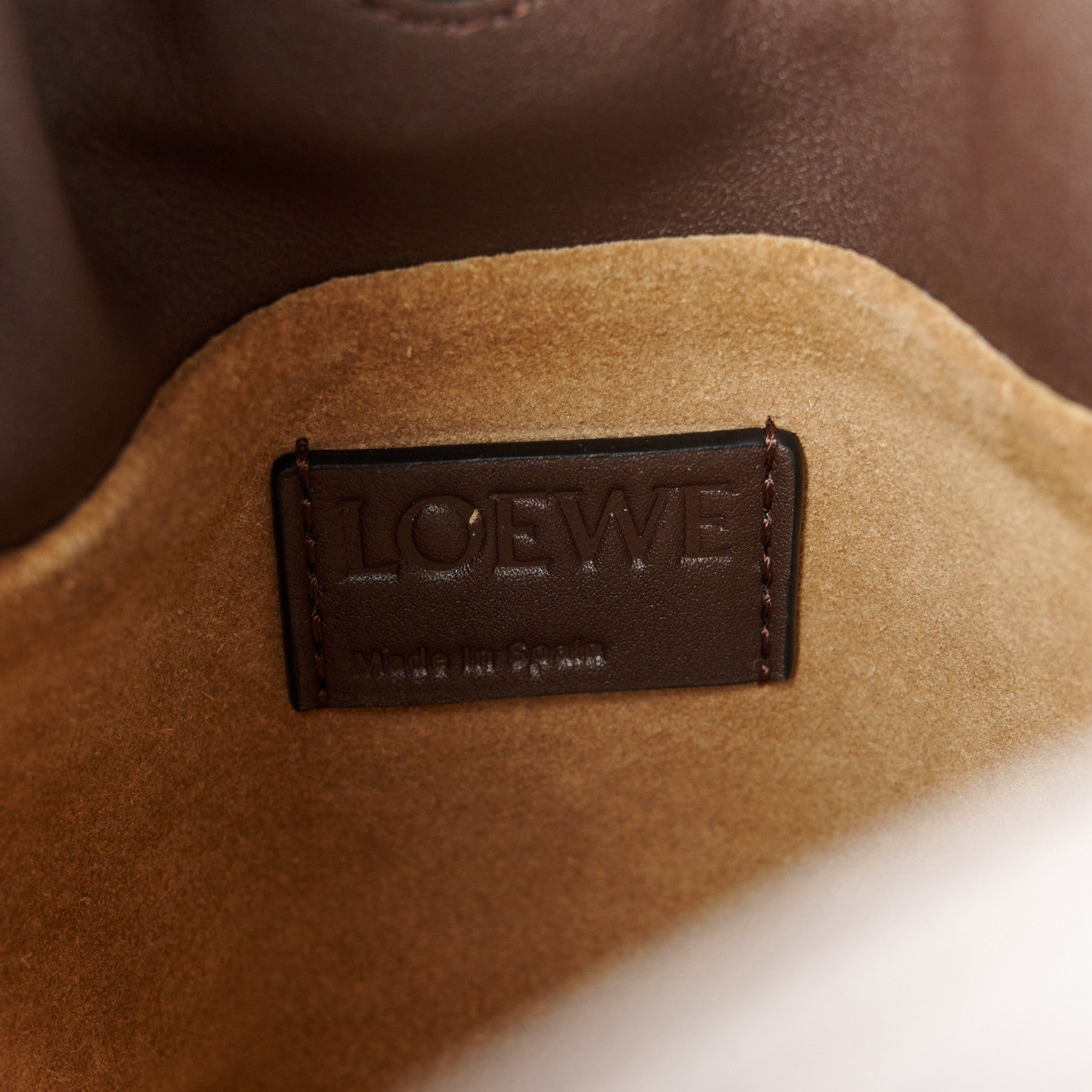 Loewe Calfskin Mini Flamenco Knot Clutch Chocolate 6 of 12