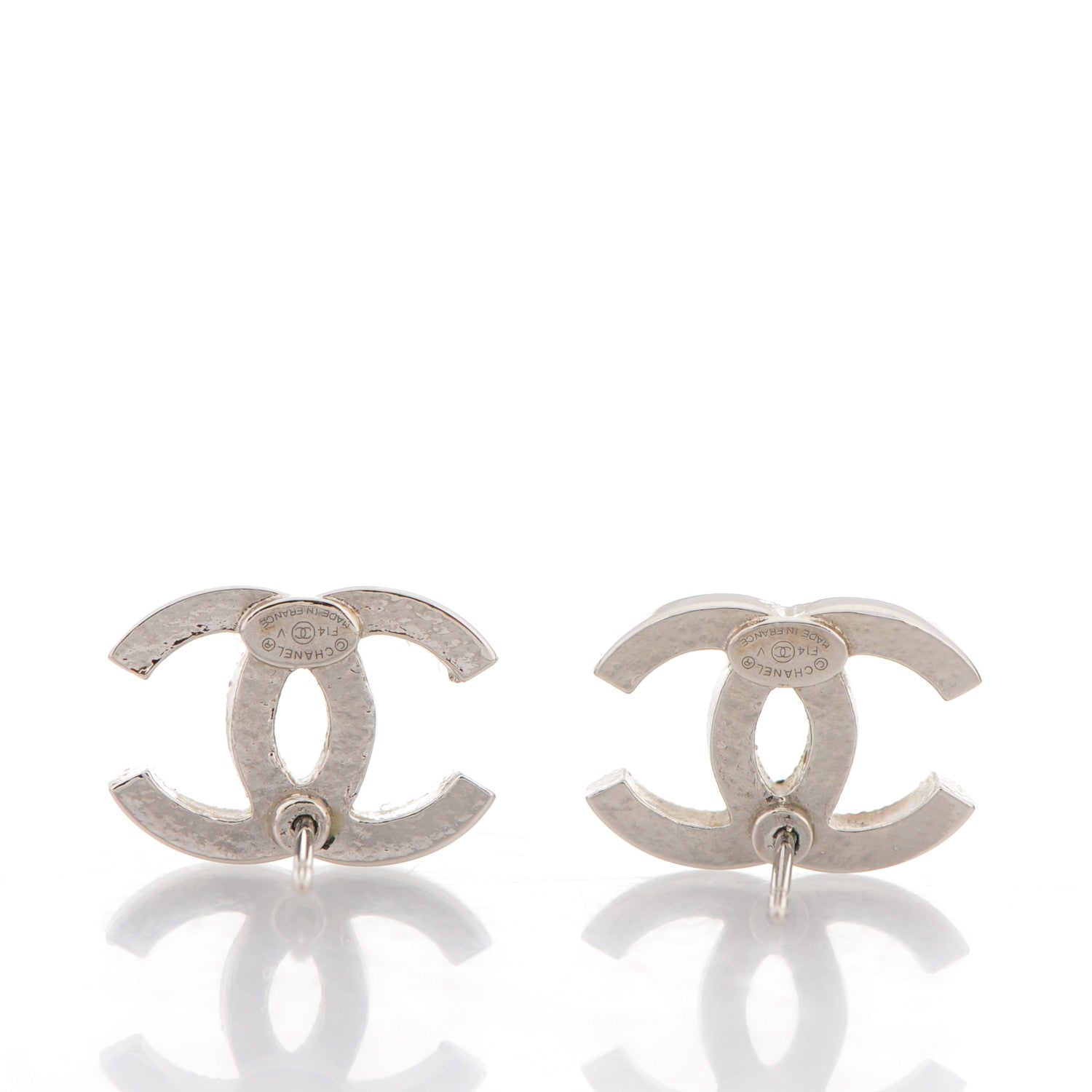 Chanel Crystal CC Earrings Silver 3 of 4