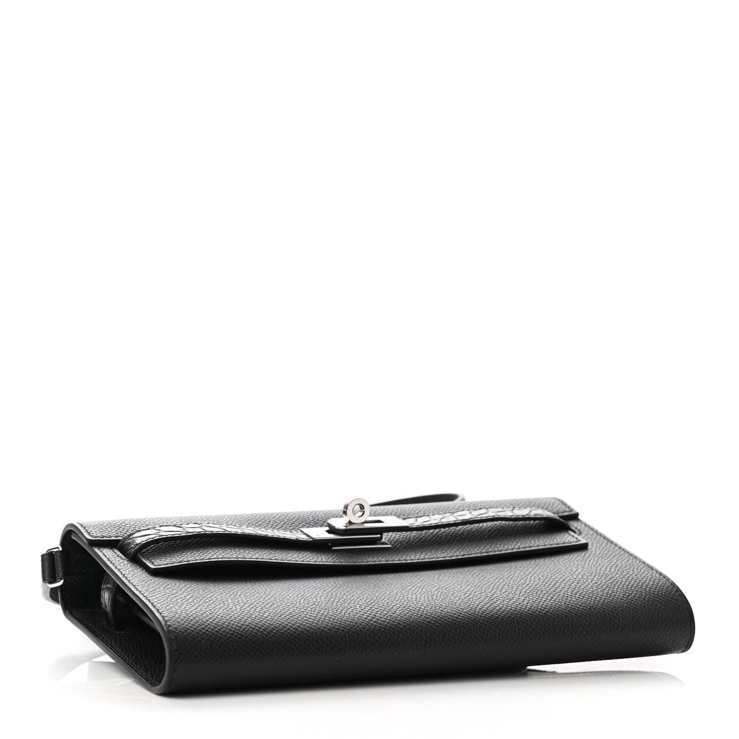 Epsom Matte Alligator Touch Kelly Wallet To Go Black