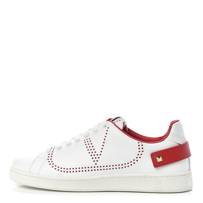 Valentino Garavani Calfskin Mens Backnet Sneakers 41 White Rosso Valentino 1 of 10