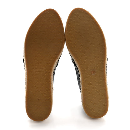 Gucci Monogram Espadrilles 37.5 Black 5 of 11
