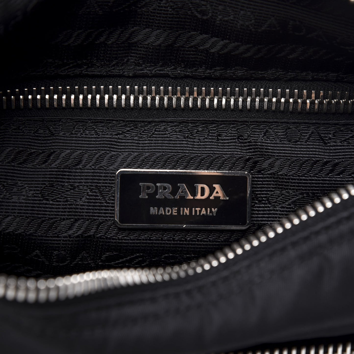 Nylon Vela Saffiano Shoulder Bag Black