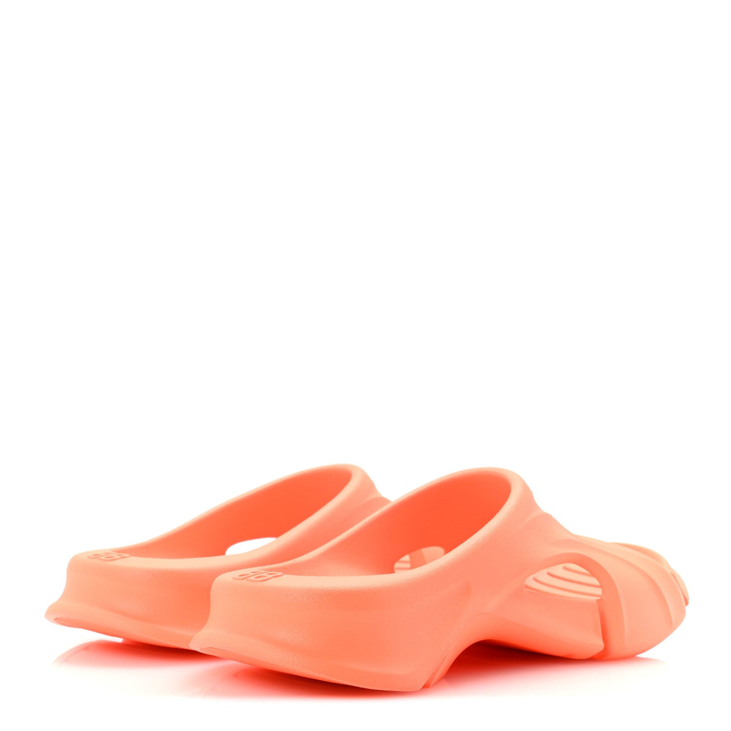 Balenciaga Rubber Womens Mold Slide Sandals 38 Fluo Orange 5 of 9