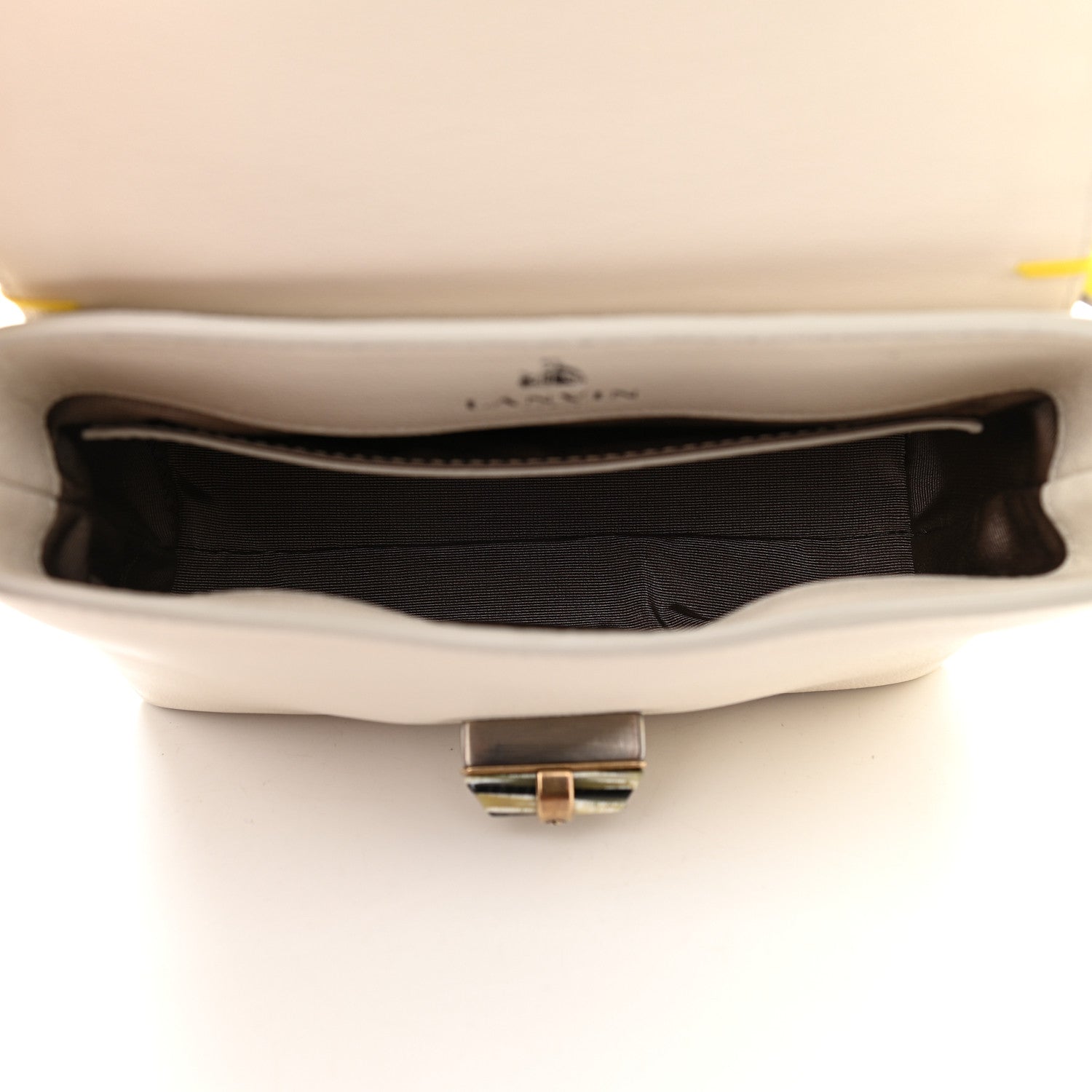 Lanvin Calfskin Mini Happy Edgy Crossbody Jaune 5 of 10