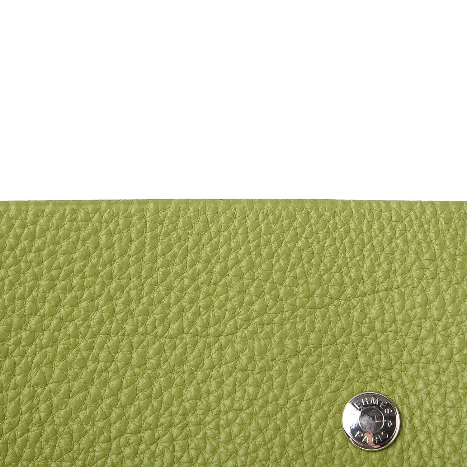 Hermes Togo Ulysse MM Notebook Cover Vert Anis 9 of 10
